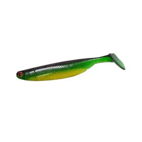 Colorful Worm Soft Bait T Tail Fish (Option: Dark green and yellow belly-3pieces per bag)