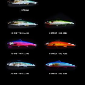 Flat Bait Deep Sea Long-distance Floating Water Big Pencil Wave Climbing Road Sub Bait Trolling (Option: 6 color)