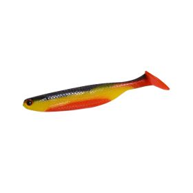 Colorful Worm Soft Bait T Tail Fish (Option: Black gold red belly red tail-3pieces per bag)