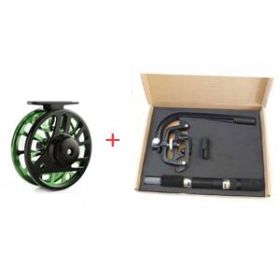 Fly fishing wheel CNN cutting fly wheel (Option: Green-A7 with winder)