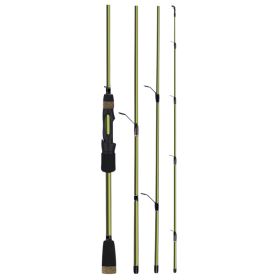 4 section fishing rod road sub rod short section carbon portable plug fishing rod (Option: Straight handle-1.8m)