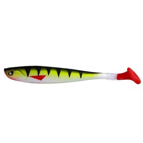 T-tail Soft Fish 13cm Back Notched Rainbow PVC Road Subbait False Bait (Option: H-1pcs)