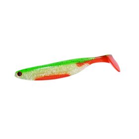 Colorful Worm Soft Bait T Tail Fish (Option: Silver green red belly red t-3pieces per bag)