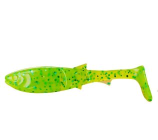 Langwei Fish Road Subfalse Bait T-tail Soft Multi Node (Option: Fluorescent Green-4.5cm 15pcs)