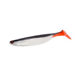 Colorful Worm Soft Bait T Tail Fish (Option: Black and white orange tail-3pieces per bag)