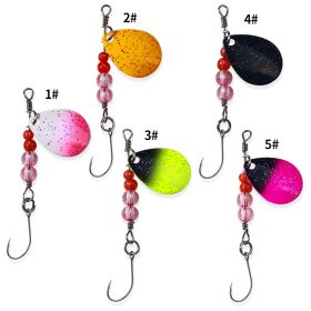 Sequin Single Hook Colorful Sequin Fish Bait (Option: 5piece set)