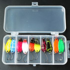 Small Five Grid 3g Colorful Spoon Shaped Horse Mouth Sequins Set Fish Bait (Option: Asincere)