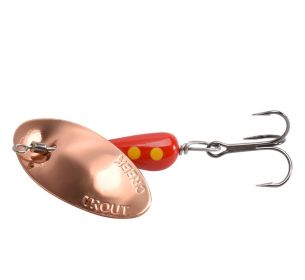 Copper Rotating Sequined Trout Horse Mouth Cocked Mouth Bionic Lure Bait (Option: H)