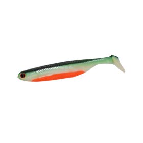 Colorful Worm Soft Bait T Tail Fish (Option: Green and white orange belly-3pieces per bag)